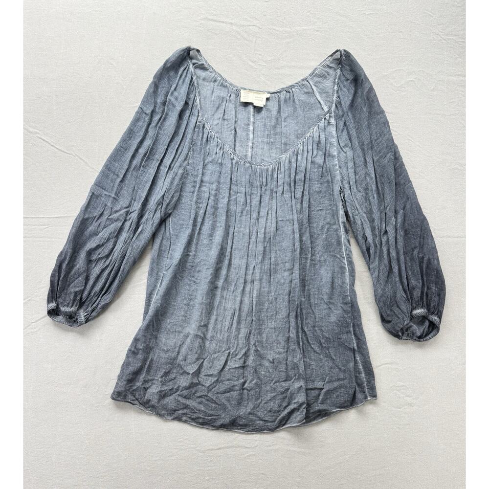 Anthropologie Saturday/Sunday Pintuck Tunic Blouse – Size M | 100% Viscose